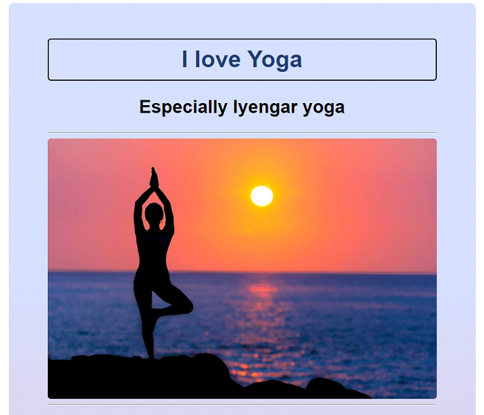 yoga page